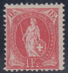 Switzerland 124 Fine Mint LH Granite Paper cv $32.50