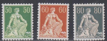 Switzerland 139, 140, 143 VF Mint NH Chalky Smooth Paper cv $200