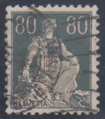 Switzerland 143 F - VF Used Full Perfs! Machine Cancel Smooth Chalky Paper cv $550