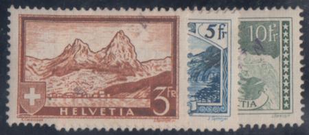 Switzerland 185, 206, 209  VF "Specimen" Overprints, From Receiving VPV Govt.