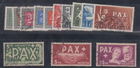 Switzerland 293-305 Used VF Set cv $895