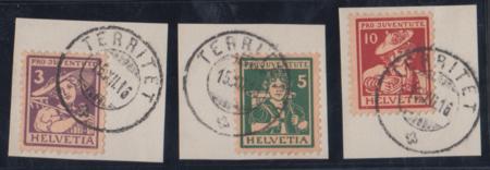 Switzerland B4-6 VF Used On Piece with S-O-N Full Cancels