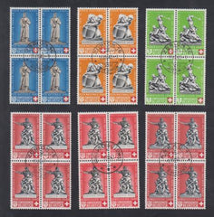 Switzerland B100-4 + 20c Shade - Used Dull Gum, 2 values w/ Augol Cancels