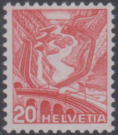 Switzerland 232 Variety NH Double Print cv $625
