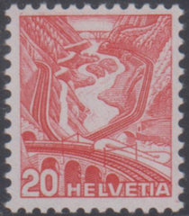 Switzerland 232 Variety NH Double Print cv $625