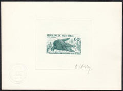 Burkina Faso 1965 C25 Artist Die Proof in Dark Green, Crocodile