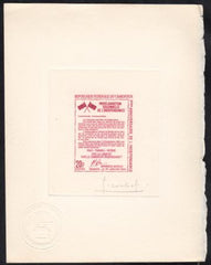 Cameroun 452 Artist Die Proof in Red,  Independence Proclamation
