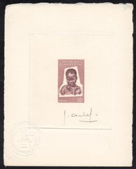 Central Africa 38 Artist Die Proof in Brown, Child