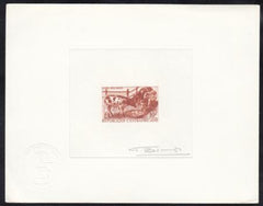 Central Africa 102 Artist Die Proof in Brown, Baoule Cattle
