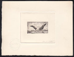 Central Africa C3 Artist Die Proof in Deep Brown, Bird