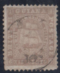 British Guiana 21 Used Small Thin cv $55