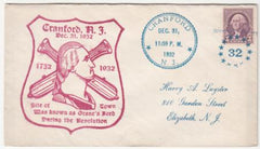 US New Jersey, Cranford 720 Fancy Cancel Cover, Circle of Stars