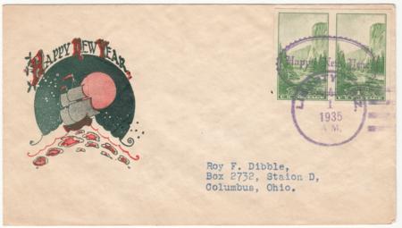 US Arizona, Liberty 756 Fancy Cancel Cover, New Year
