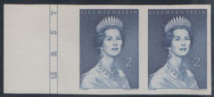 Liechtenstein 357a XF Mint NH Imperf Pair - Left Sheet Margin cv $1,750