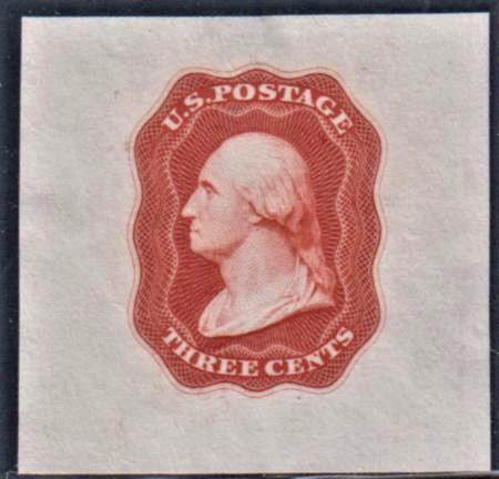 US Essay 11E126 VF Mint Red Essay - Slight Thin at Top cv $300