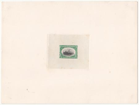 US 294P1 1c green & black Pan-American Large Die Proof