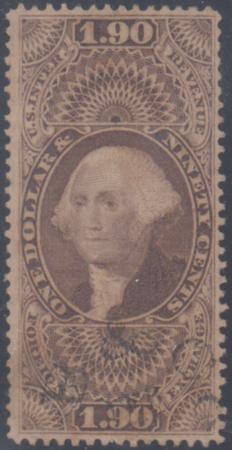 US R80c Revenue F - VF Used Thin Spot + 1 Shorter Perf - Still Beautiful cv $200