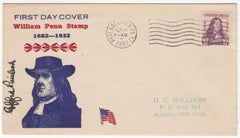 US 1932 724 FDC Signed by Gifford Pinchot as Governor