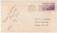 US 1934 Cover with 737 Signed by Margaret N. McClure, originator of stamp