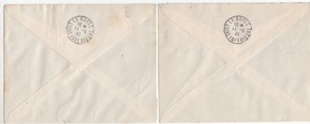 French Area - St. Nazaire Set of 2 Registered Covers with Yvert 1 & 2