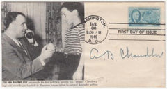US 1946 933 FDC Signed by "Happy" Chandler , Commissioner of Baseball