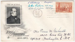 US 1953 1028 FDC Signed by the Designers and Engravers