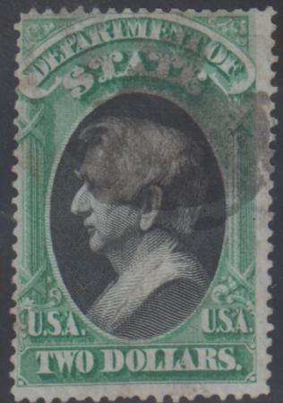 US O68 Officials Ave - Fine Used $2 State Dep't Used - Short Perf Bottom; PSE cert, cv $3,000