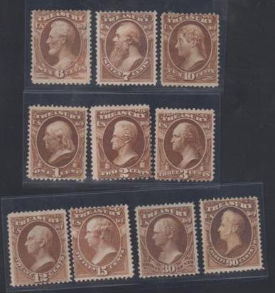 US O72-82 Officials Mint Treasury Set cv $1,480