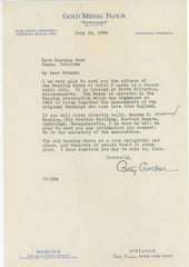 US 1939 Autographed Letter from Betty Crocker