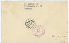 Switzerland B150-B153 FDC Sent Registered from Luzern to USA