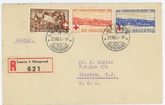 Switzerland 268-269 FDC Sent Registered from Luzern to USA