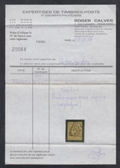 France 42 var XF Used Rare Shade - Greenish Bistve Report II Calves Cert. Repaired Thin cv $780