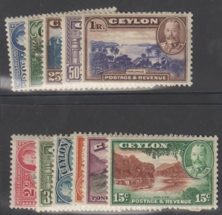 Ceylon 264-74 F - VF + Mint NH cv $220