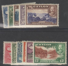 Ceylon 264-74 F - VF + Mint NH cv $220