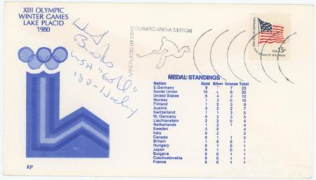 US 1598 Cover Signed by Olympic Gold Medalist Herb Brooks