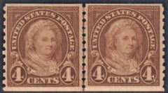 US 601 F - VF + Mint NH Line Pair cv $55
