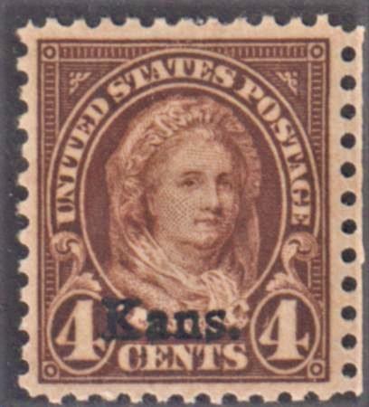 US 662 XF LH Kansas Overprint