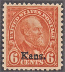 US 664 XF NH Kansas Overprint Jumbo Margin