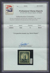 US 665 XF NH Kansas Overprint Huge Margins for Issue - PSE Cert