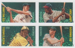 US 4694a-97c Modern Imperf Baseball Bk Block of 4