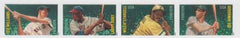 US 4694a-97c Modern Imperf Baseball Bk Strip of 4