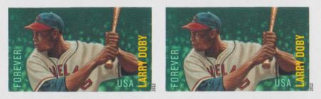 US 4695a Modern Imperf Larry Doby Pair