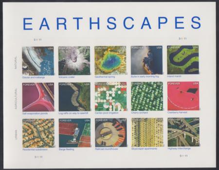 US 4710p Modern Imperf Earthscapes M/S