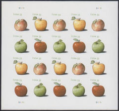 US 4727-30b Modern Imperf Apples Sheet