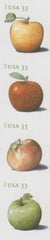 US 4727-30b Modern Imperf Apples Strip of 4