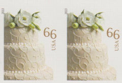 US 4735a Modern Imperf Wedding Cake Pair