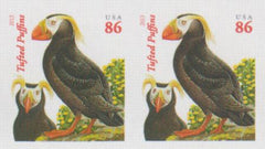 US 4737b Modern Imperf Puffin-red 2013 Pair