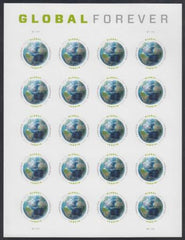 US 4740a Modern Imperf Global Forever Sheet