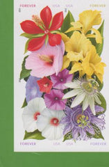 US 4750-53b Modern Imperf La Floria Flowers Block of 4