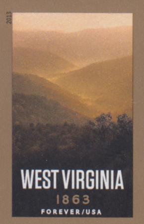US 4790a Modern Imperf West Virginia Single